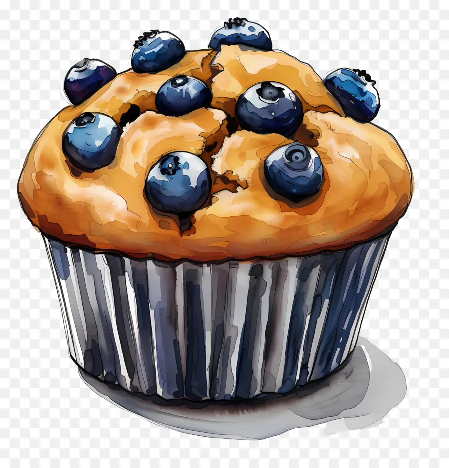 Muffin Aux Bleuets，Myrtille PNG