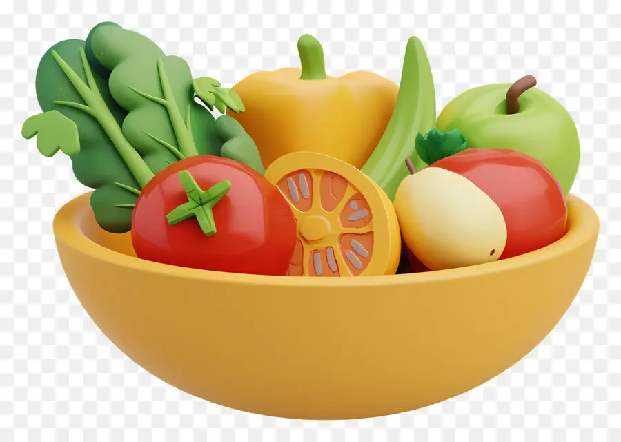 Bol De Légumes，Salade PNG