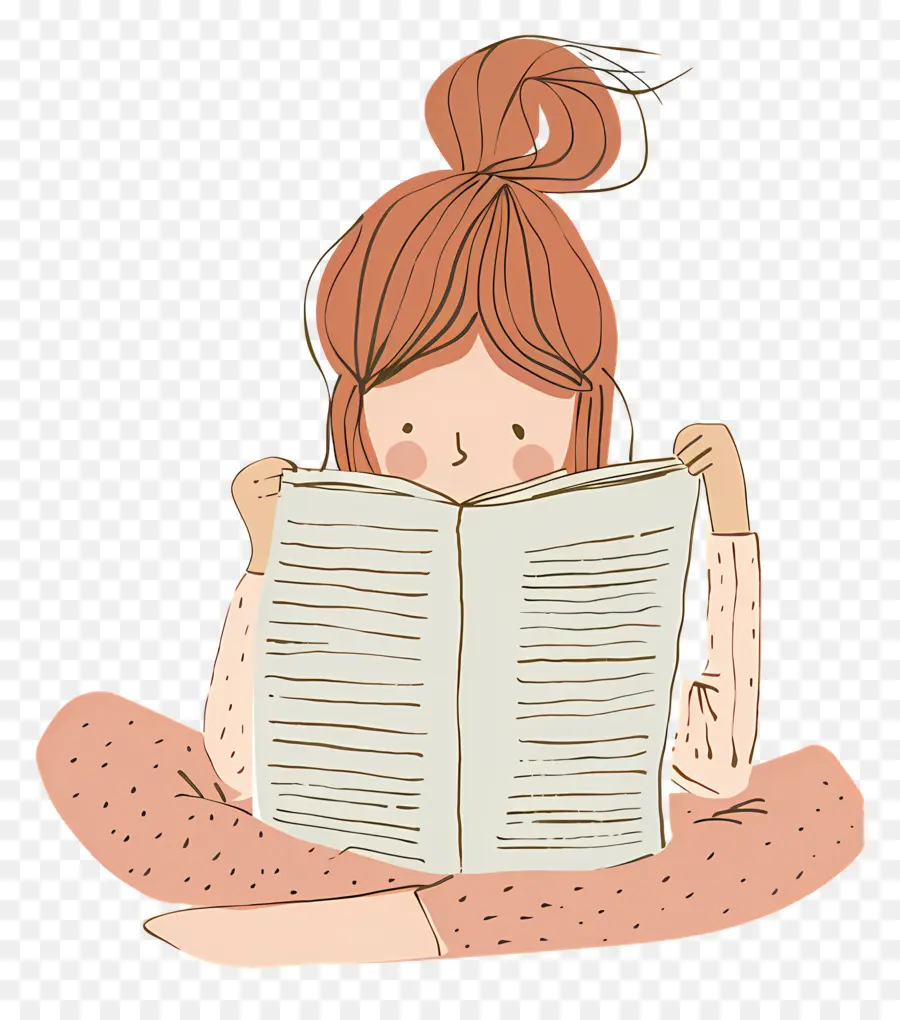 Fille Lisant Le Journal，Fille Lisant PNG