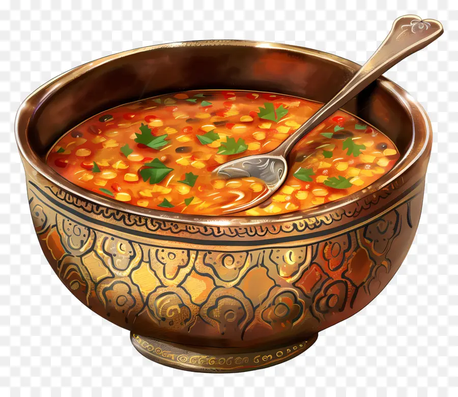 Soupe Aux Lentilles，Bol De Soupe PNG