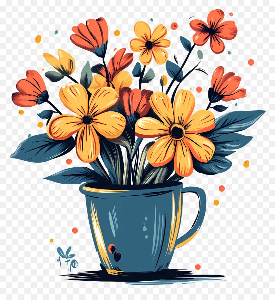 Bonjour，Bouquet De Fleurs PNG