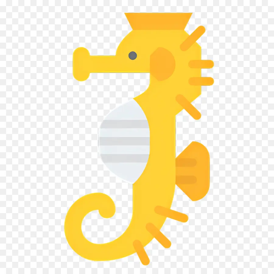 Hippocampe，Hippocampe Jaune PNG