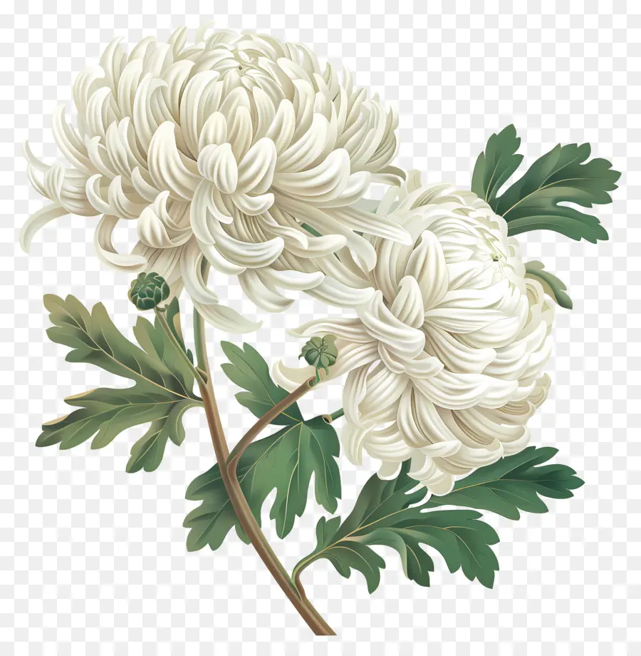 Fleurs De Chrysanthème Blanc，Chrysanthème PNG