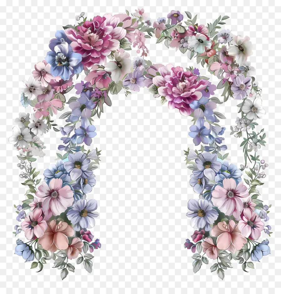 Arc De Fleurs，Couronne Florale PNG