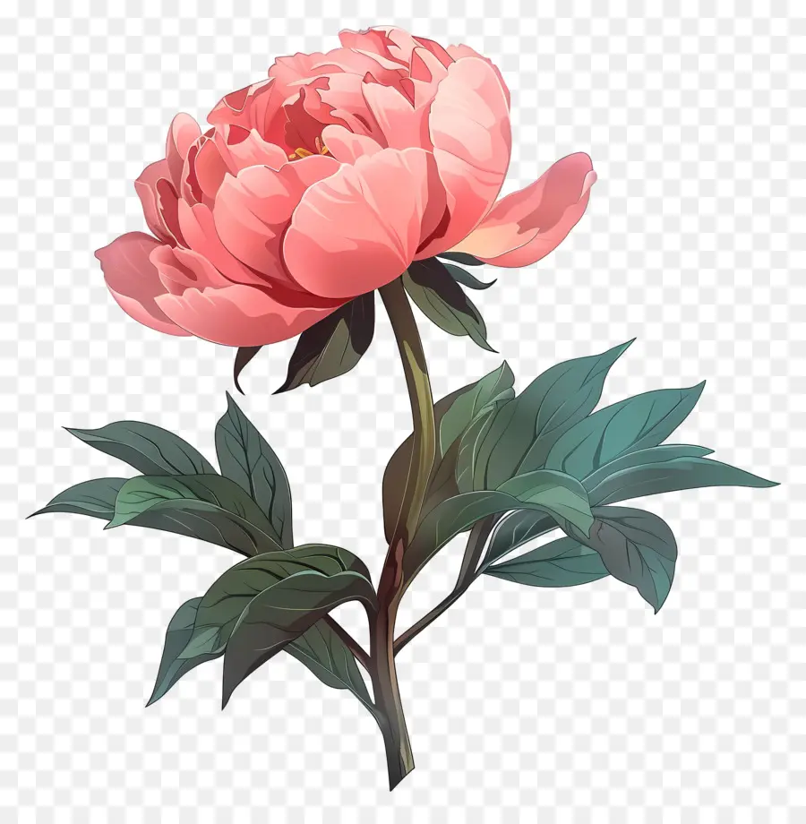 Pivoine Rose，Fleur PNG