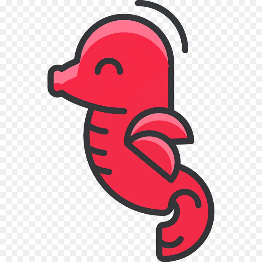 Hippocampe，Hippocampe Rouge PNG