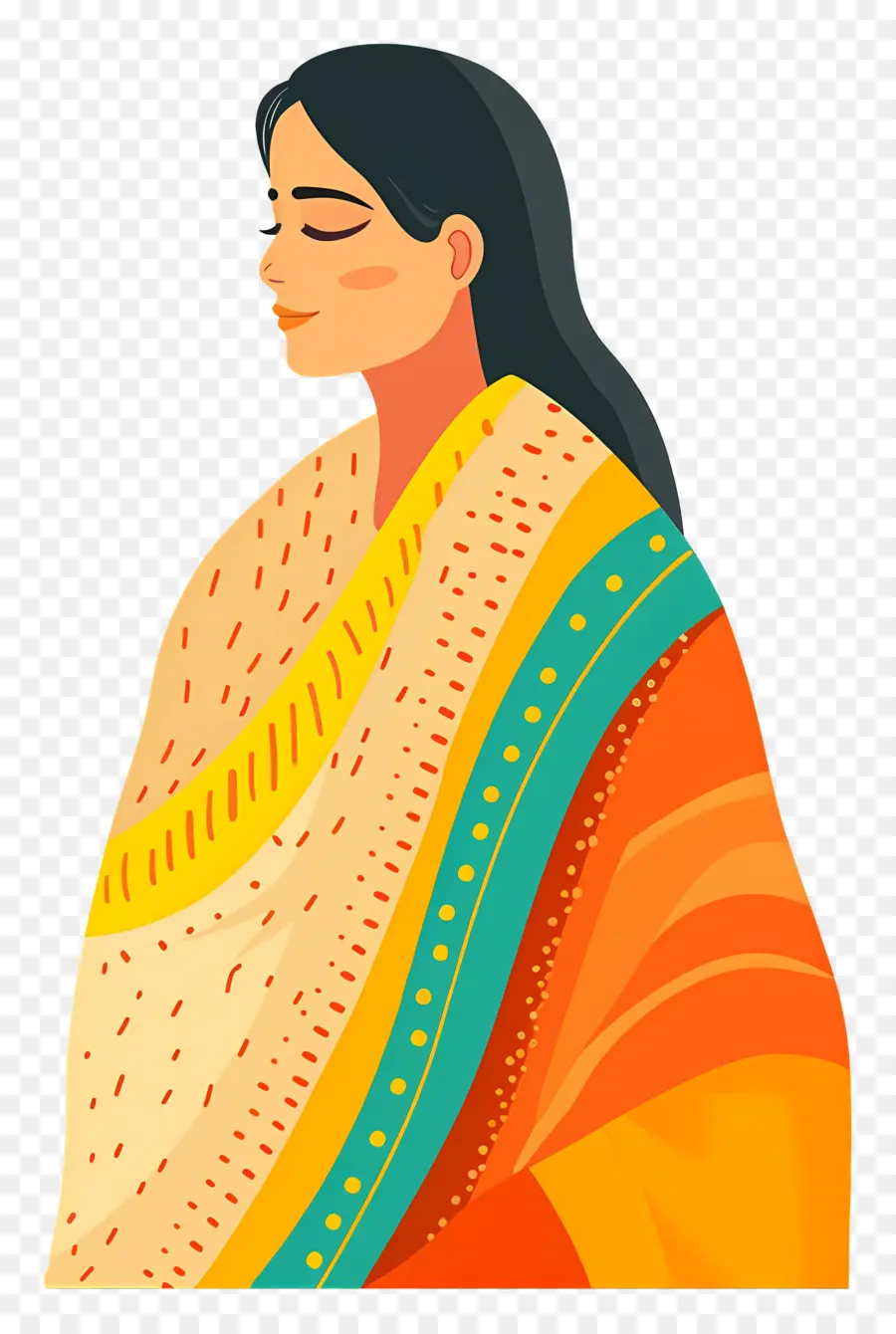 Femme En Sari，Femme En Tenue Traditionnelle PNG