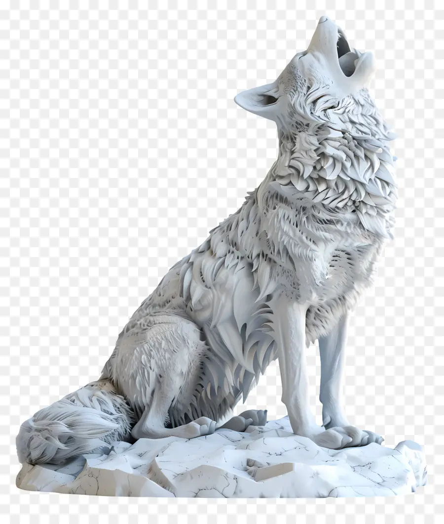 Loup Hurlant，Loup Blanc PNG