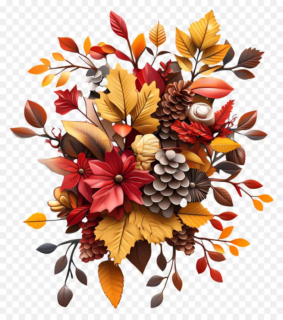 Peinture Murale D'automne，Couronne D'automne PNG