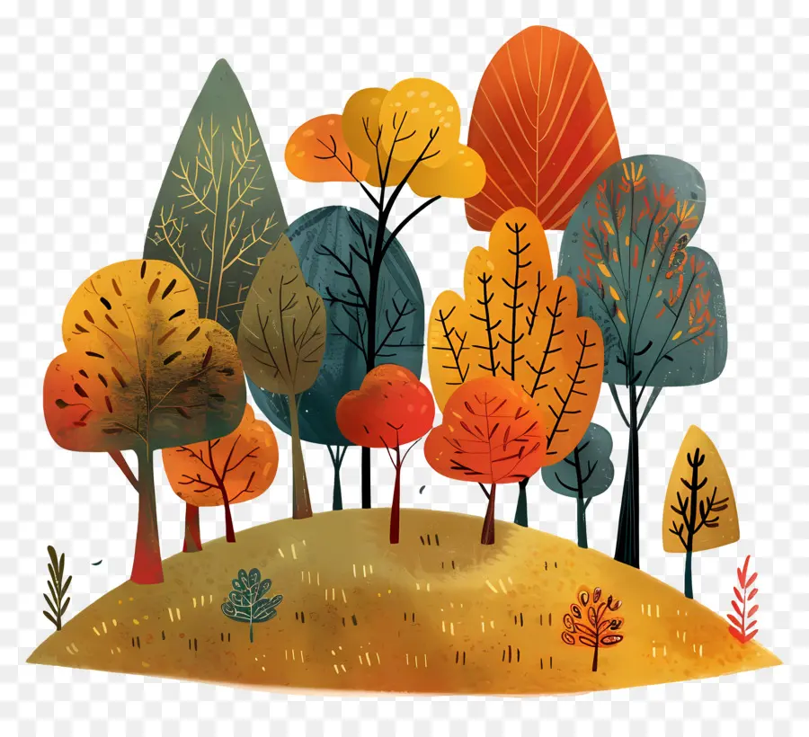 Forêt D'automne，Arbres D'automne PNG