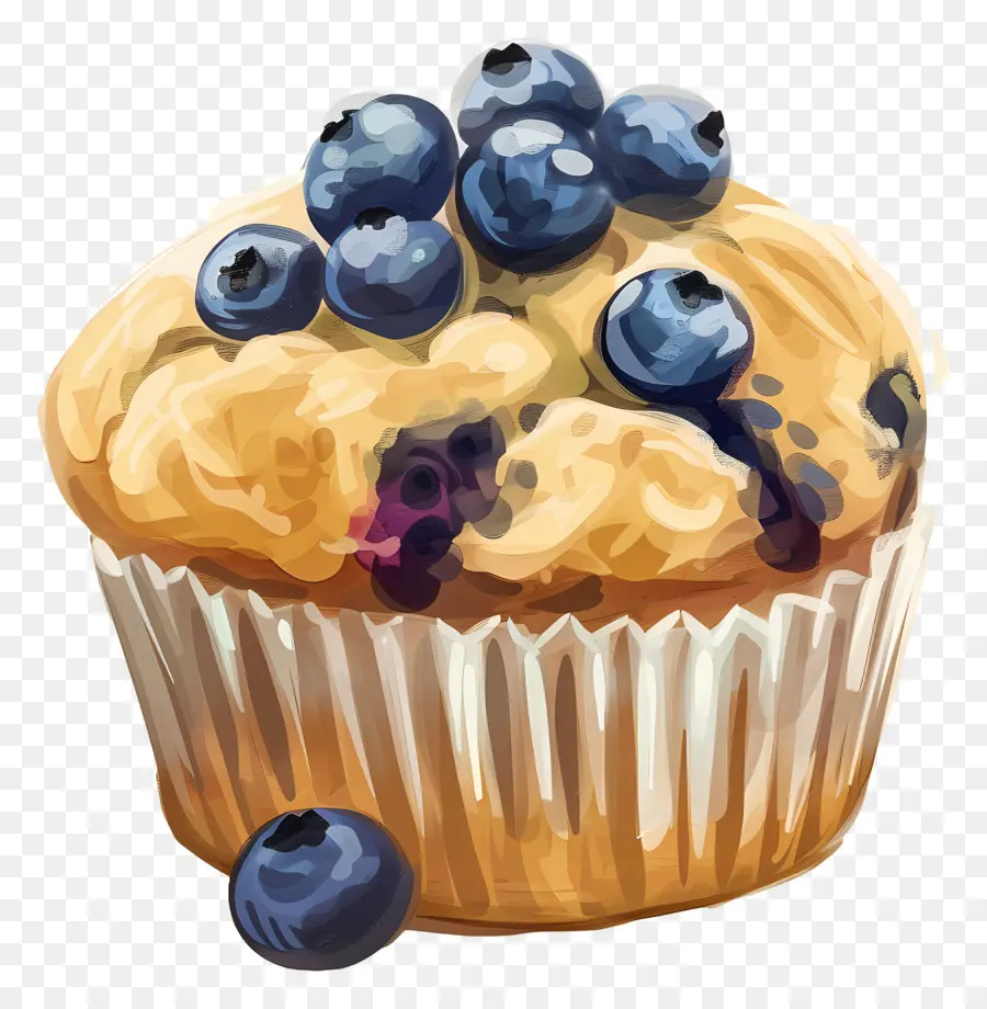 Muffin Aux Bleuets，Myrtille PNG