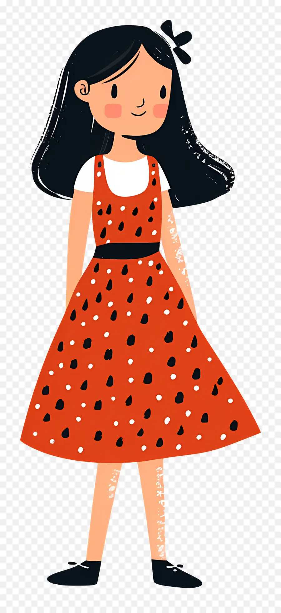 Fille En Robe，Fille En Robe Orange PNG