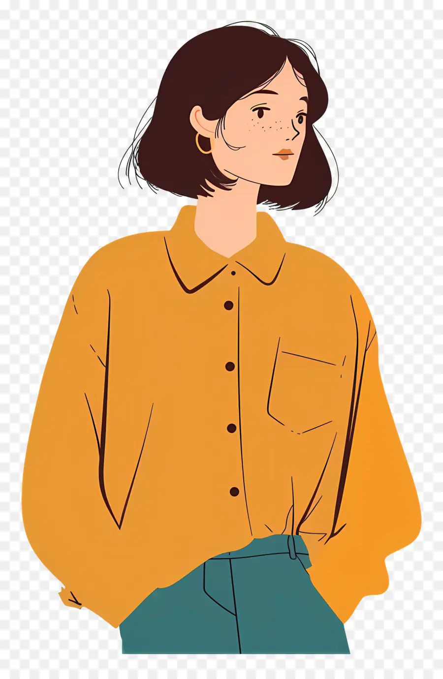 Femme En Chemise，Mode PNG