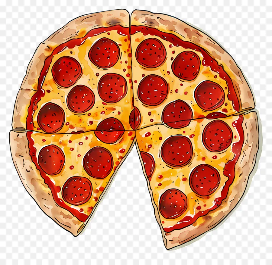 Pizza Au Pepperoni，Pizza PNG