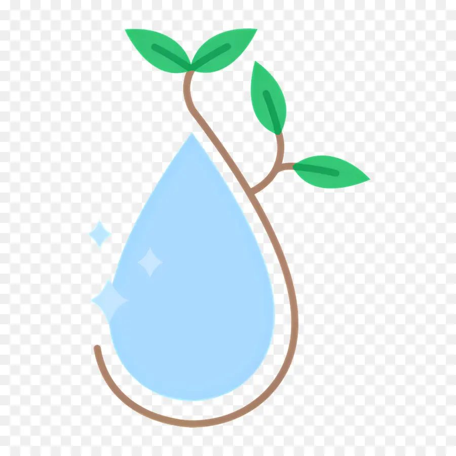 Goutte D'eau，Gouttelette D'eau Avec Des Feuilles PNG