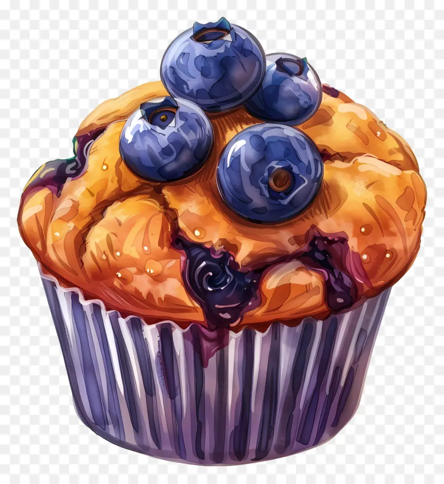 Muffin Aux Bleuets，Myrtille PNG