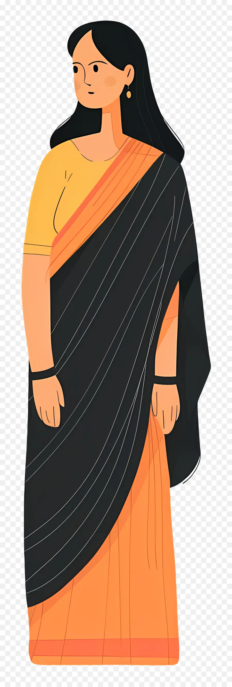 Femme En Sari，Femme En Costume Traditionnel PNG