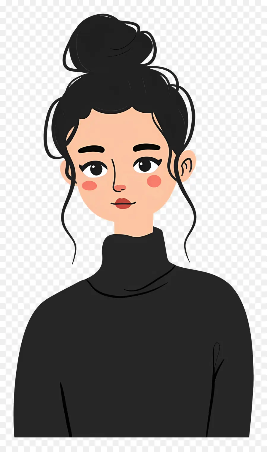 Femme En Noir，Femme En Pull Noir PNG