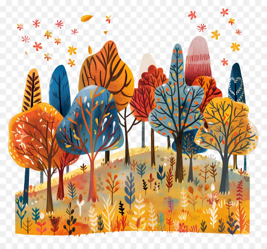 Forêt D'automne，Arbres D'automne PNG