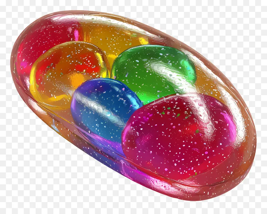 Dragée，Capsules De Gel Colorées PNG