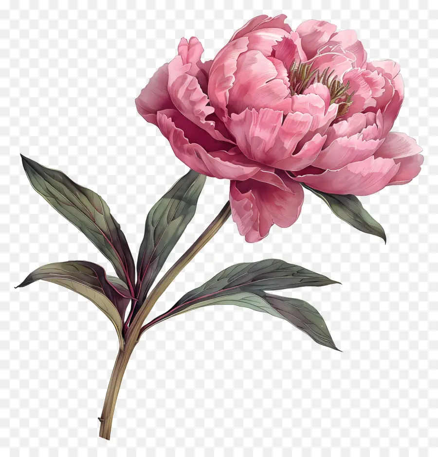 Pivoine Rose，Fleurs PNG