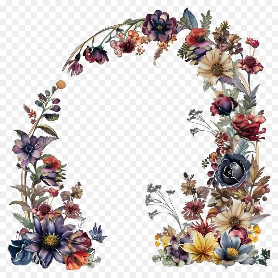 Arc De Fleurs，Couronne Florale PNG