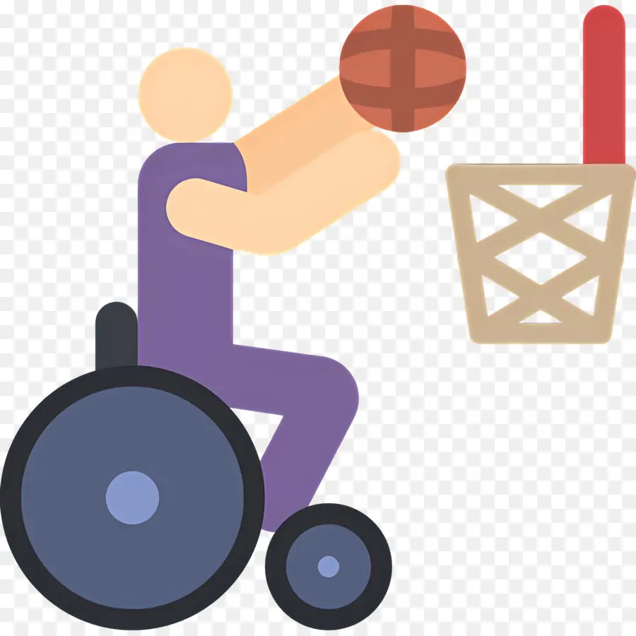 Basket Ball En Fauteuil Roulant，Invalidité PNG