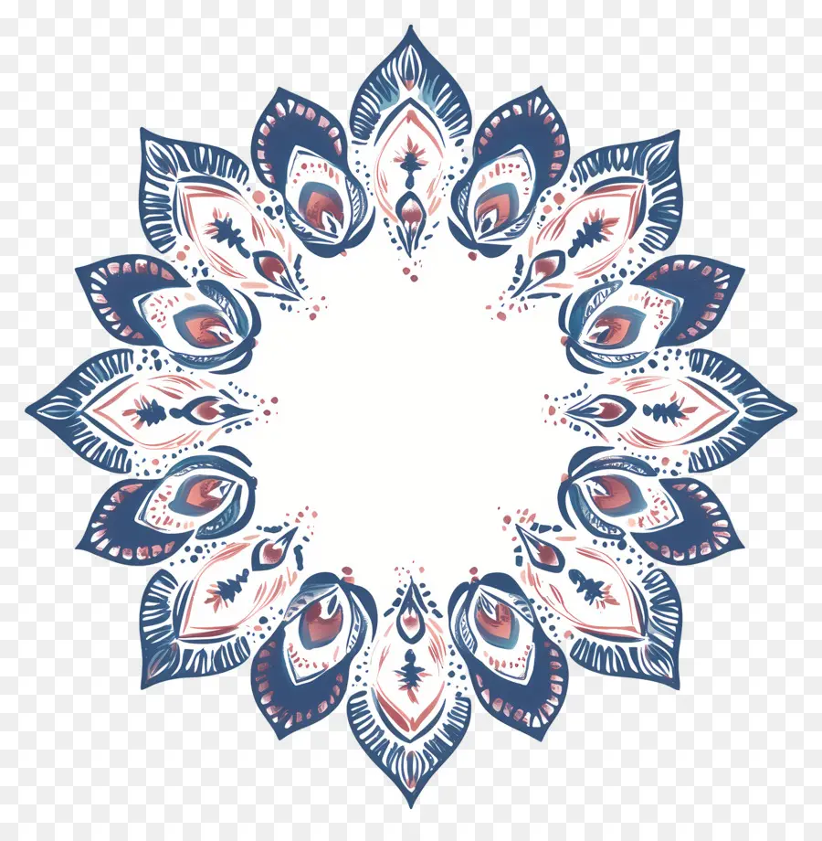 Cadre Bohème，Mandalas PNG