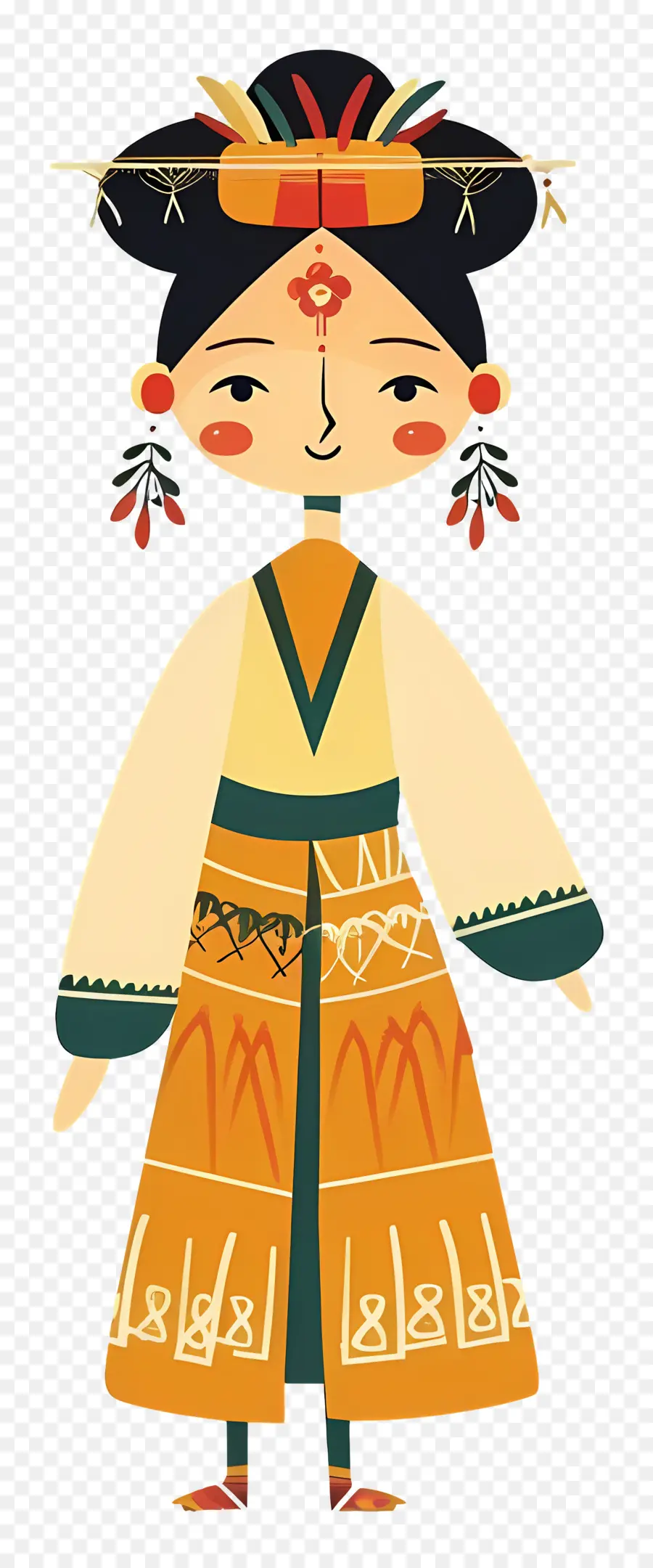 Femme En Tenue Traditionnelle，Femme Traditionnelle PNG