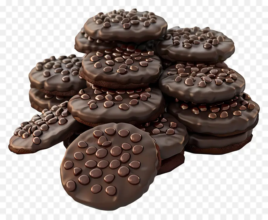 Biscuits Nappés Chocolat Noir，Chocolat PNG