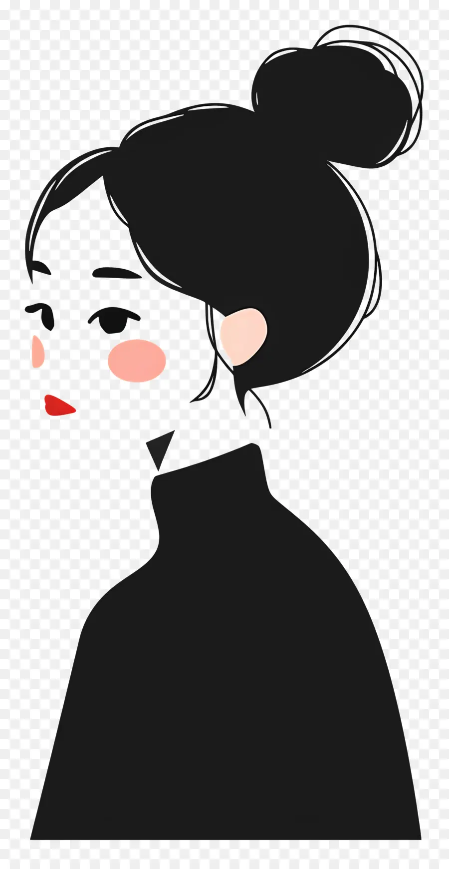 Femme En Noir，Profil PNG