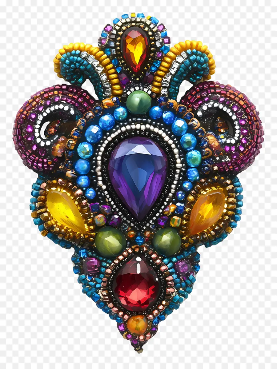 Broche，Ornement De Bijou En Perles PNG