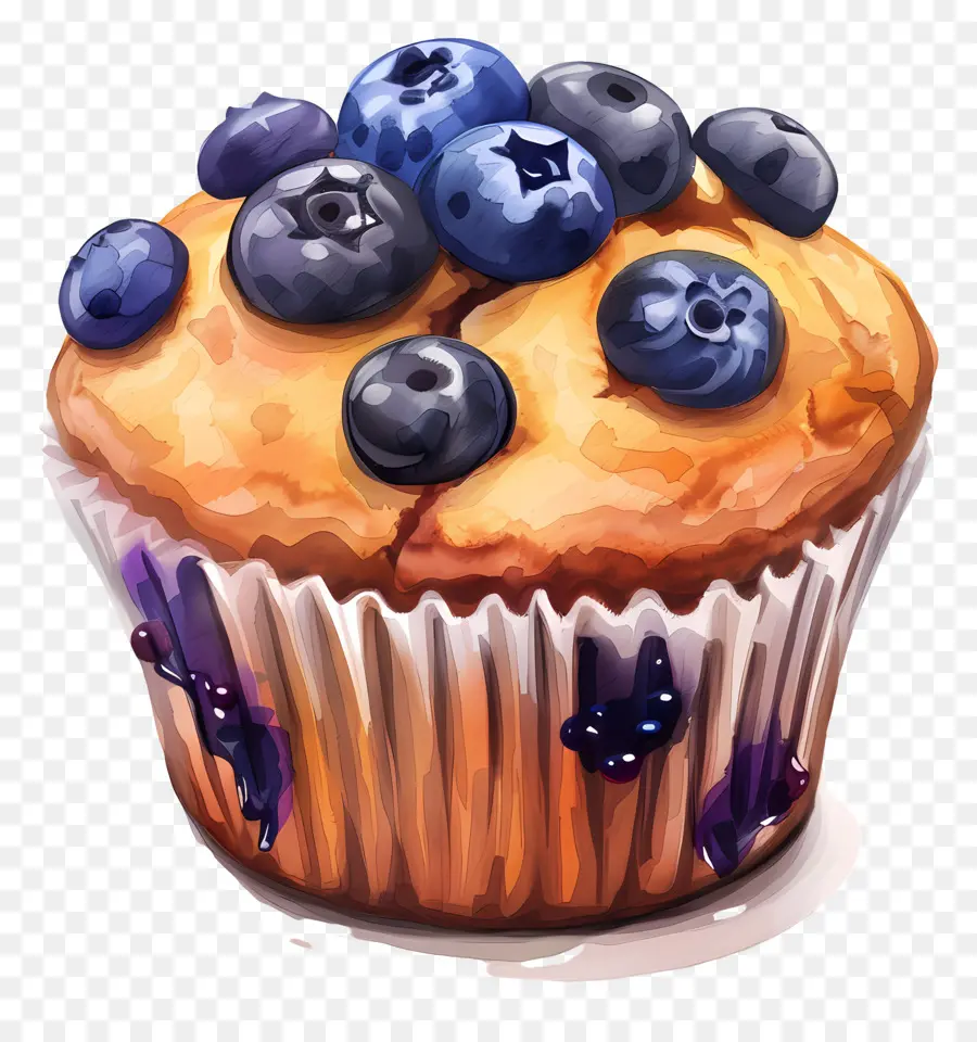 Muffin Aux Bleuets，Myrtille PNG