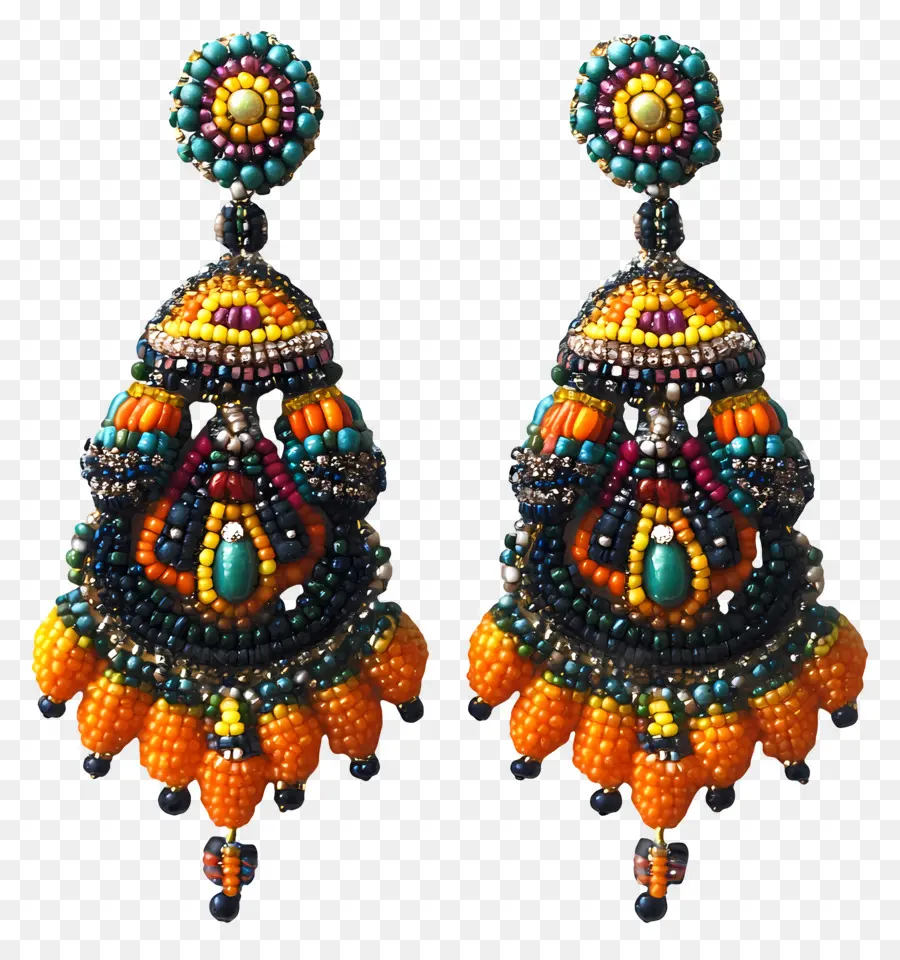 Perlage，Boucles D'oreilles Colorées PNG