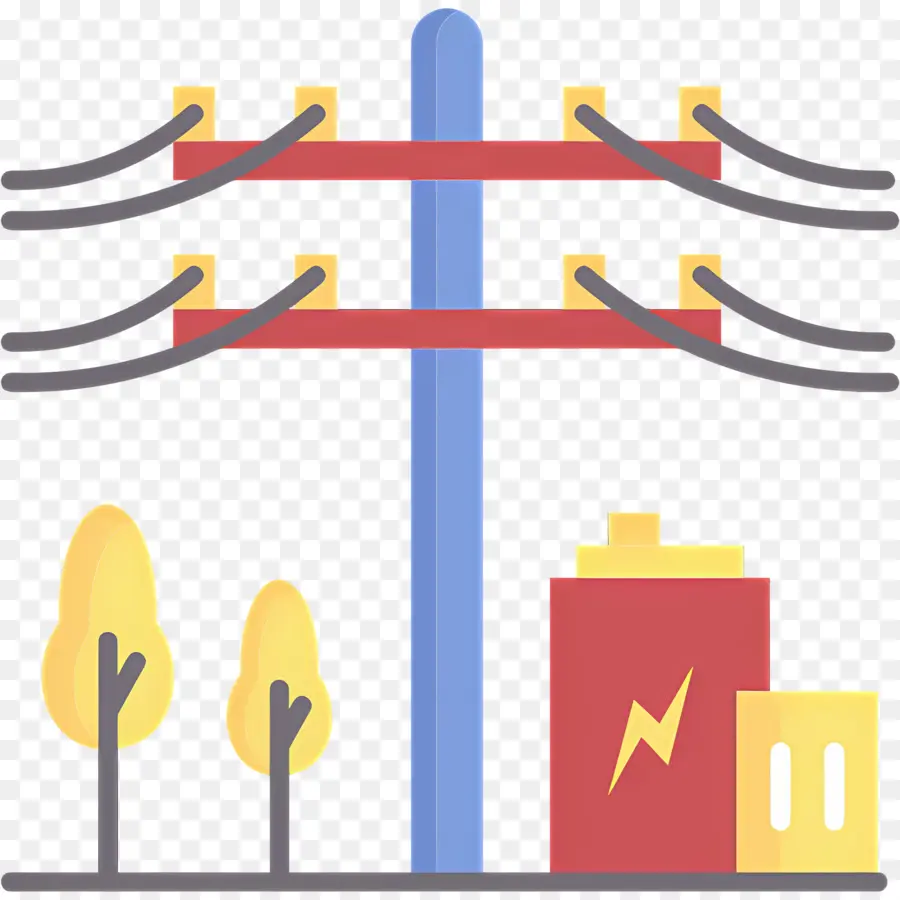 Transmission électrique，Lignes électriques PNG