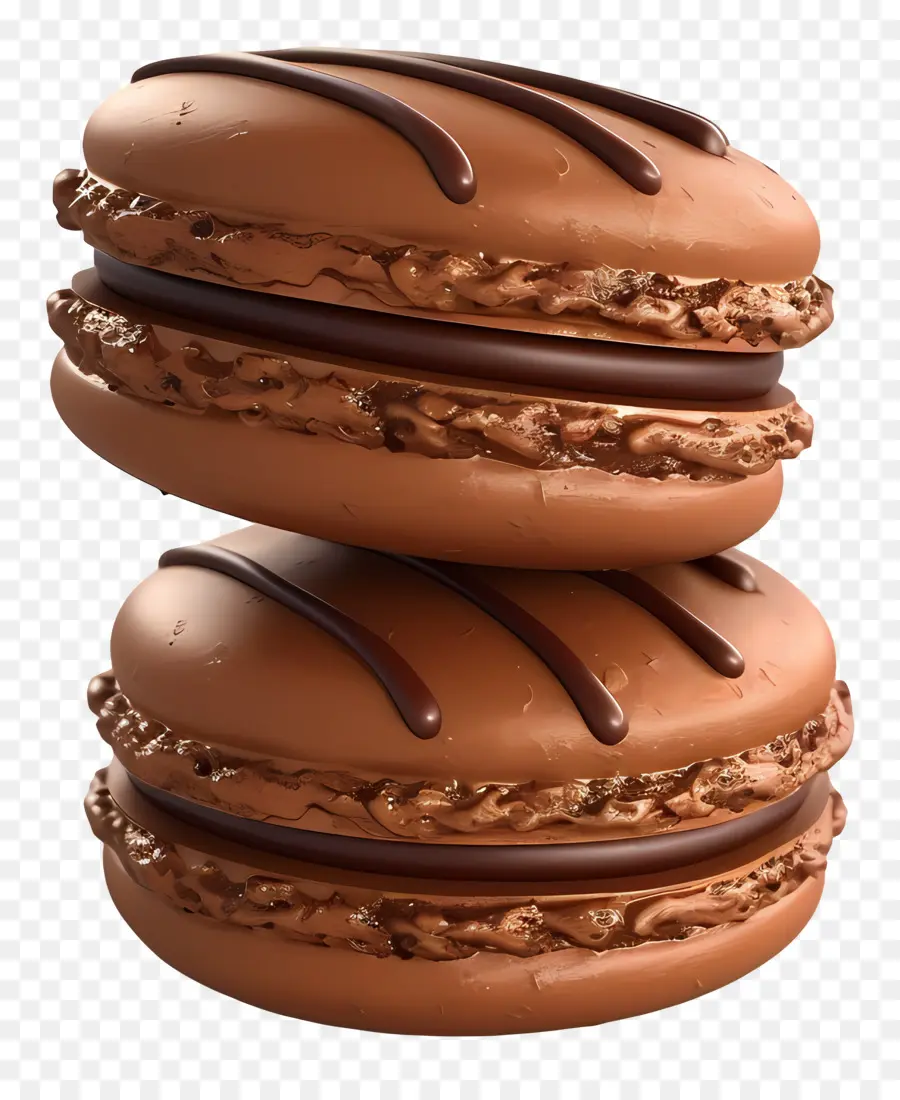 Macarons Au Chocolat，Dessert PNG