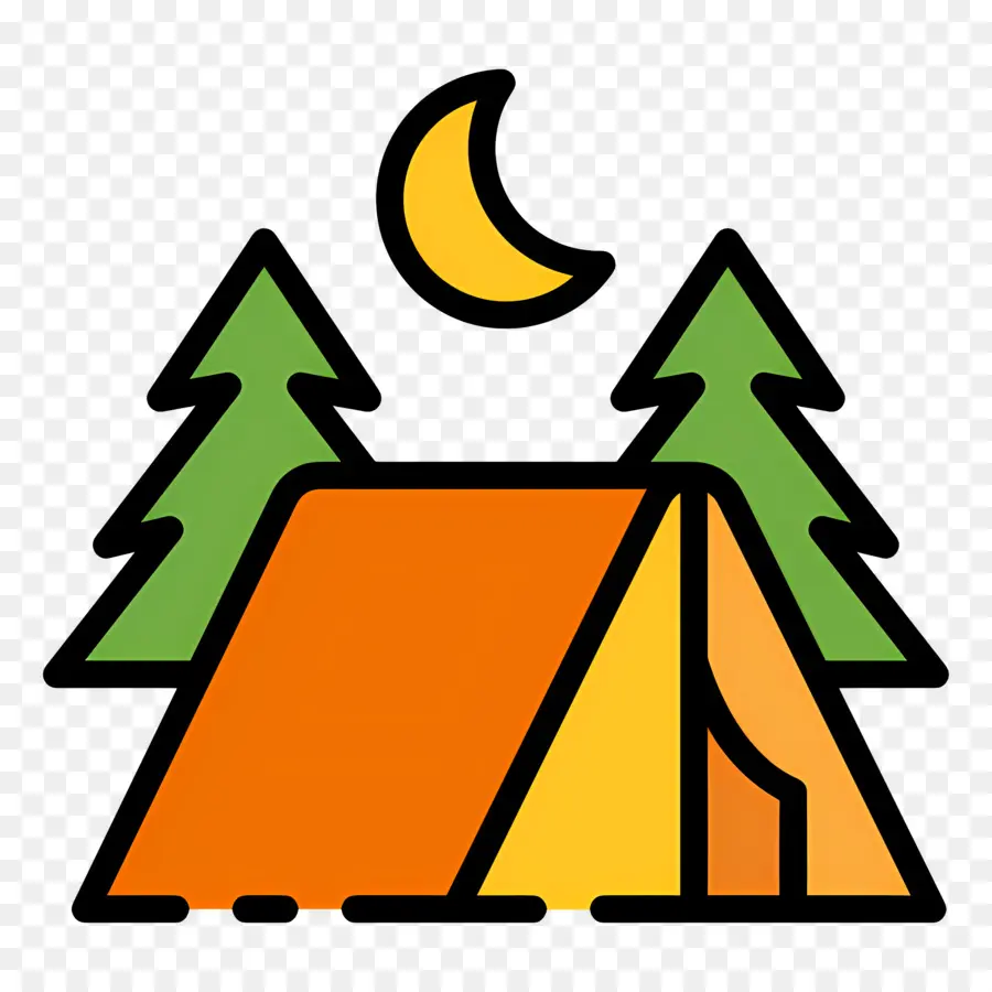 Tente De Camping，Arbre PNG