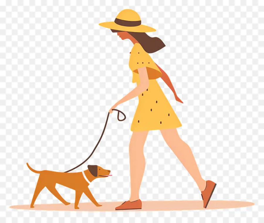 Femme Qui Promène Son Chien，Femme PNG