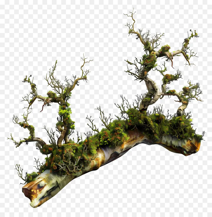 Mousse De Branche D'arbre，Branche Moussue PNG