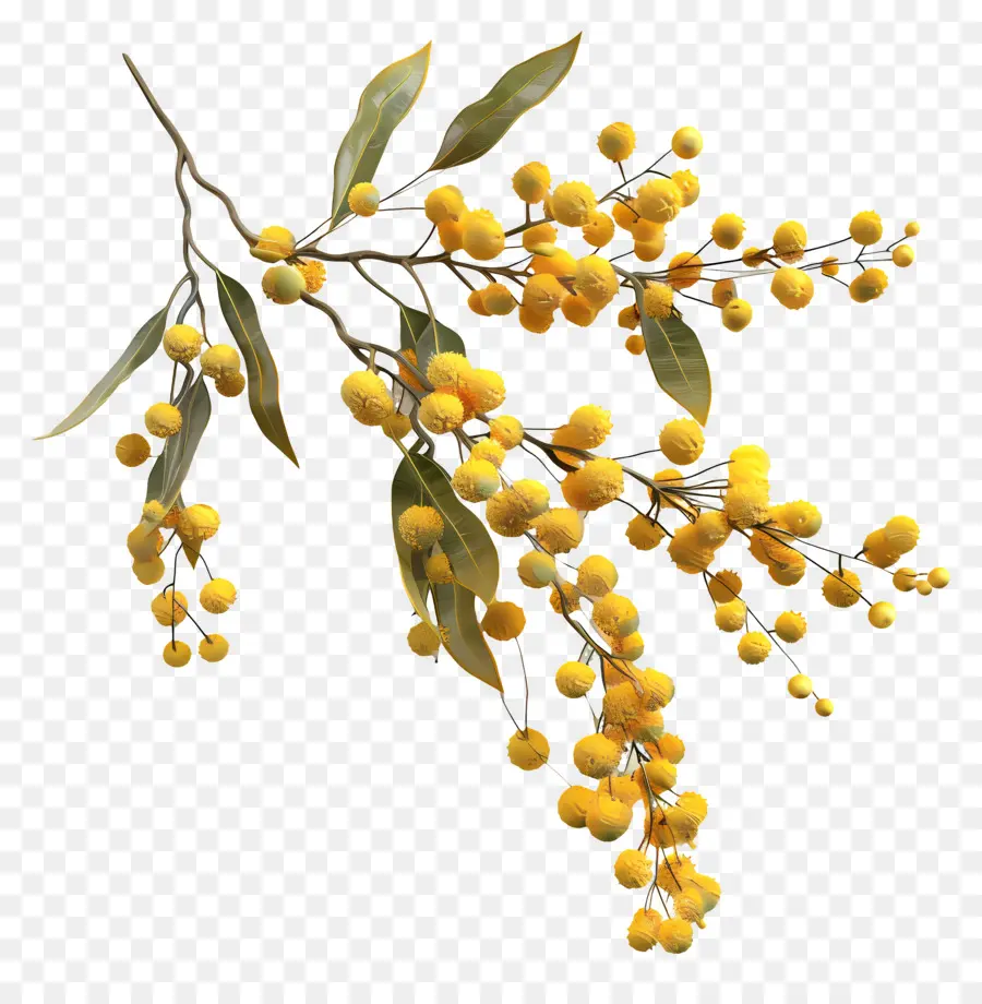 Acacia Doré，Fleurs Jaunes PNG