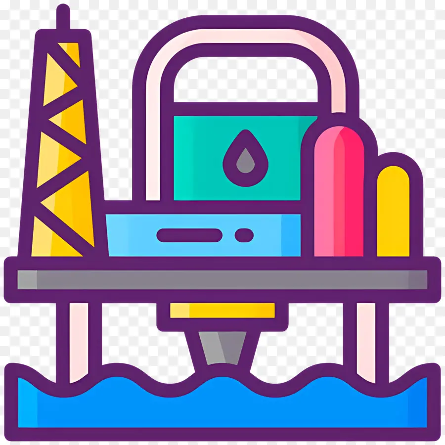 Derrick De Pétrole，Plate Forme Pétrolière PNG