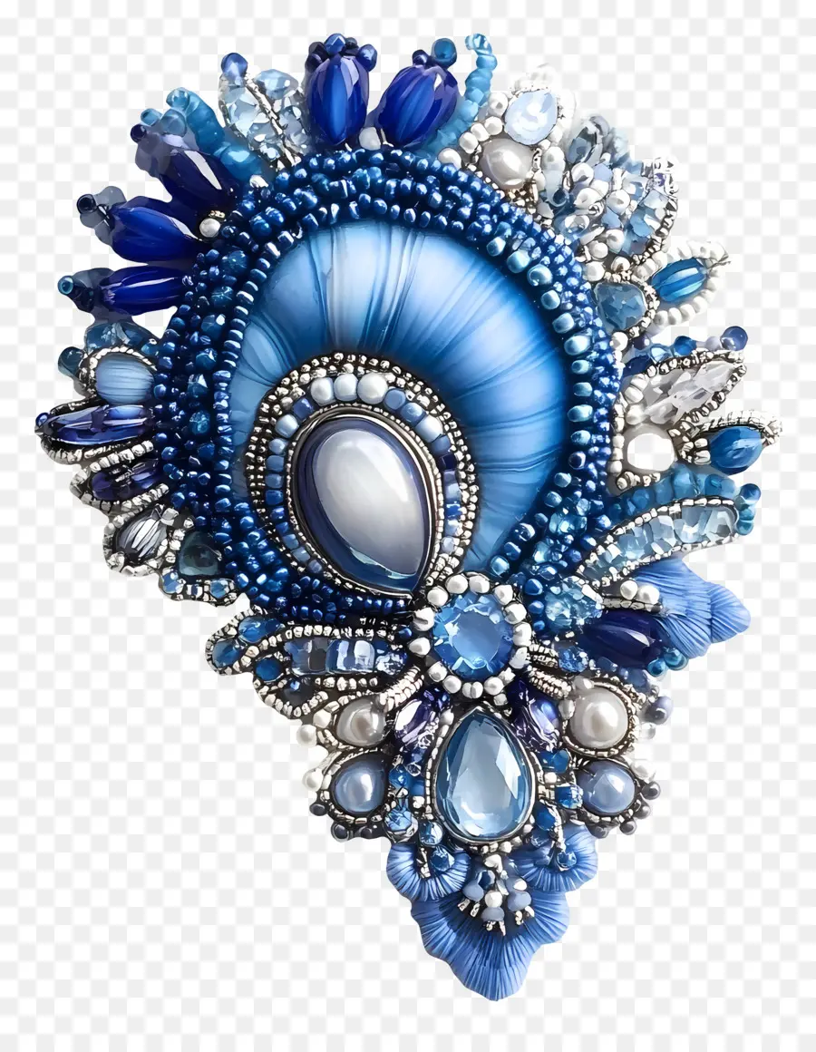 Broche，Broche Bleue PNG