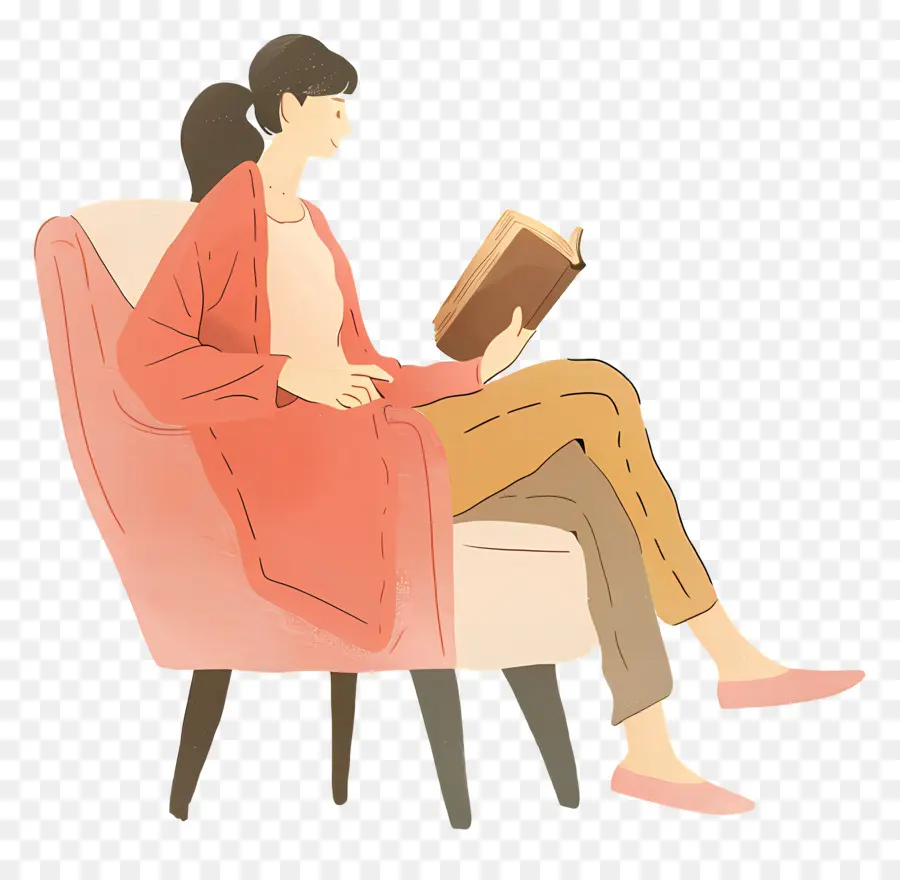 Femme Lisant Un Livre，Femme Lisant PNG