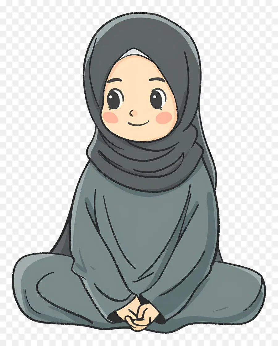 Femme Musulmane，Fille En Hijab PNG