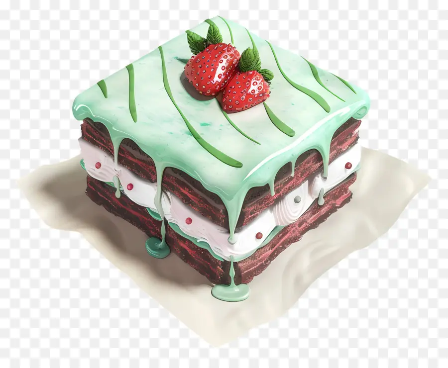 Gâteau Frais à La Menthe，Gâteau PNG