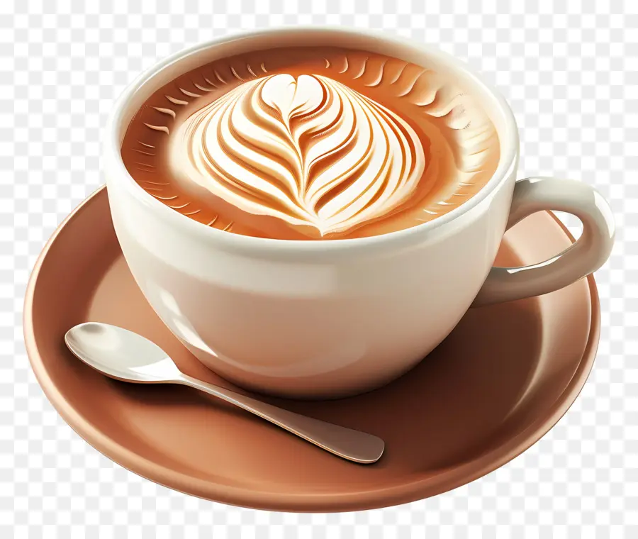 Cappuccino，Art Latté PNG