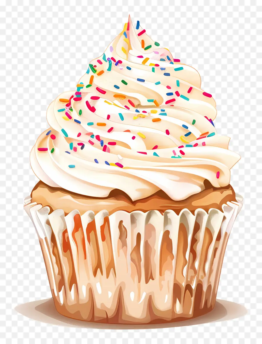 Cupcake Funfetti，Petit Gâteau PNG