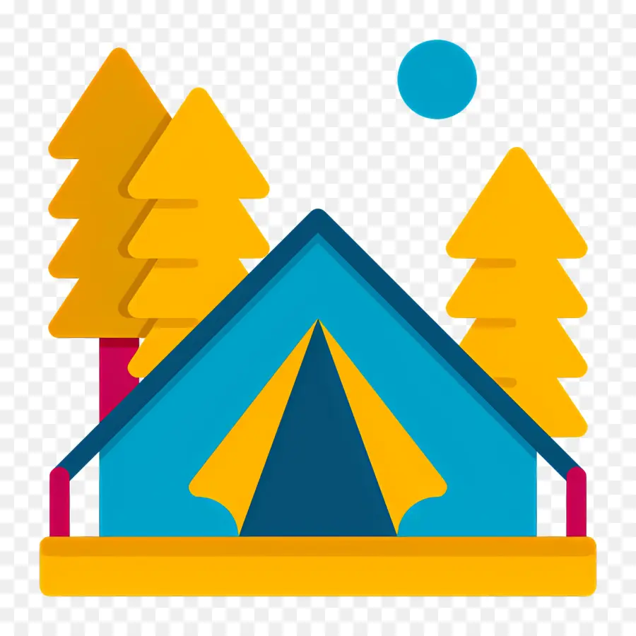 Tente De Camping，Arbres PNG