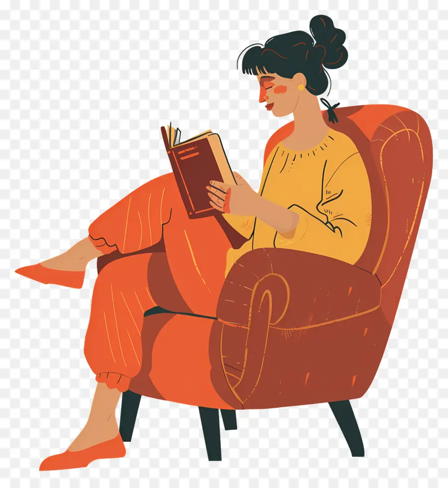 Femme Lisant Un Livre，Femme Lisant PNG