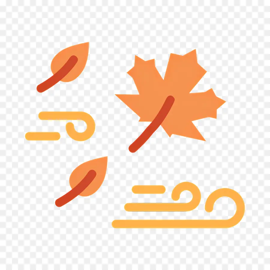 Feuilles D'automne，Vent PNG